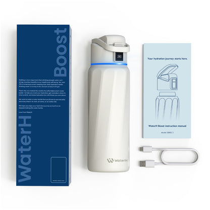 Stay Hydrated in Style: The WaterH Boost Smart Water Bottle - 32 Oz with App Tracking & Insulation